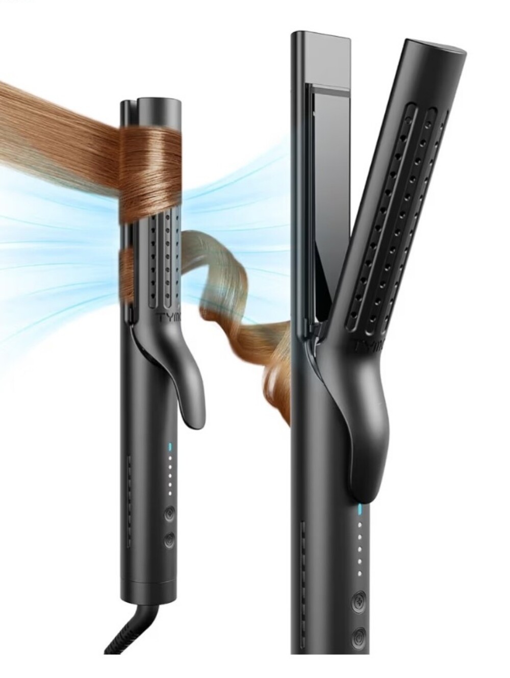 TYMO Airflow 2.0 Curling Iron Flat Iron - Hair Straightener and Curler 2 in 1